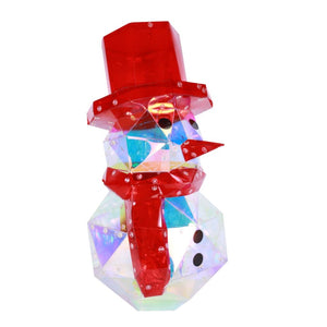 15.8" Electric Lighted USB Holographic Snowman with Remote 1