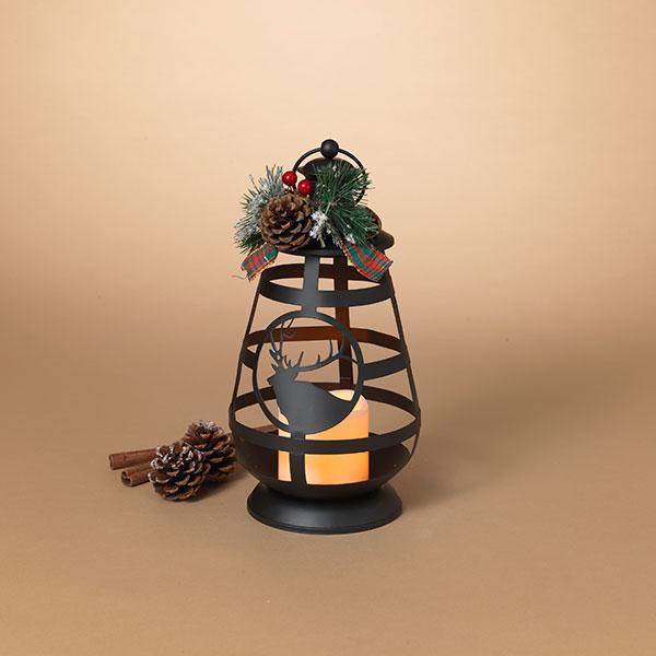 11.8" Battery Operated Metal Floral Accent 1
