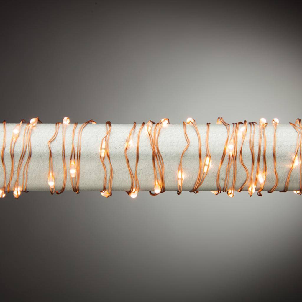60 Light 10' Copper Wire Multi-Function Warm White Battery Operated Outdoor LED Micro Miniature String with Timer 1