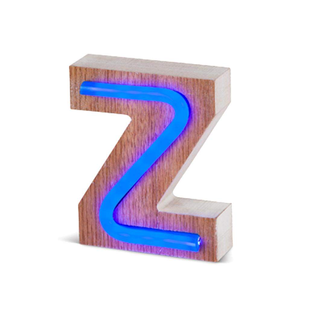 5" Battery Operated Blue LED Tube Lighted Letter "z" 1