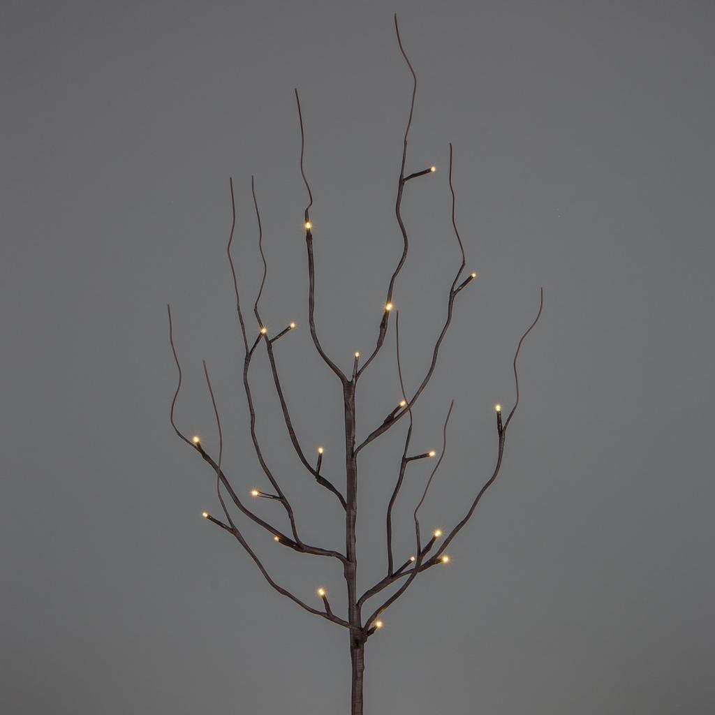 39" Artificial Brown Wrapped Battery Operated LED Lighted Branch with Timer (20 Warm White Lights) 1