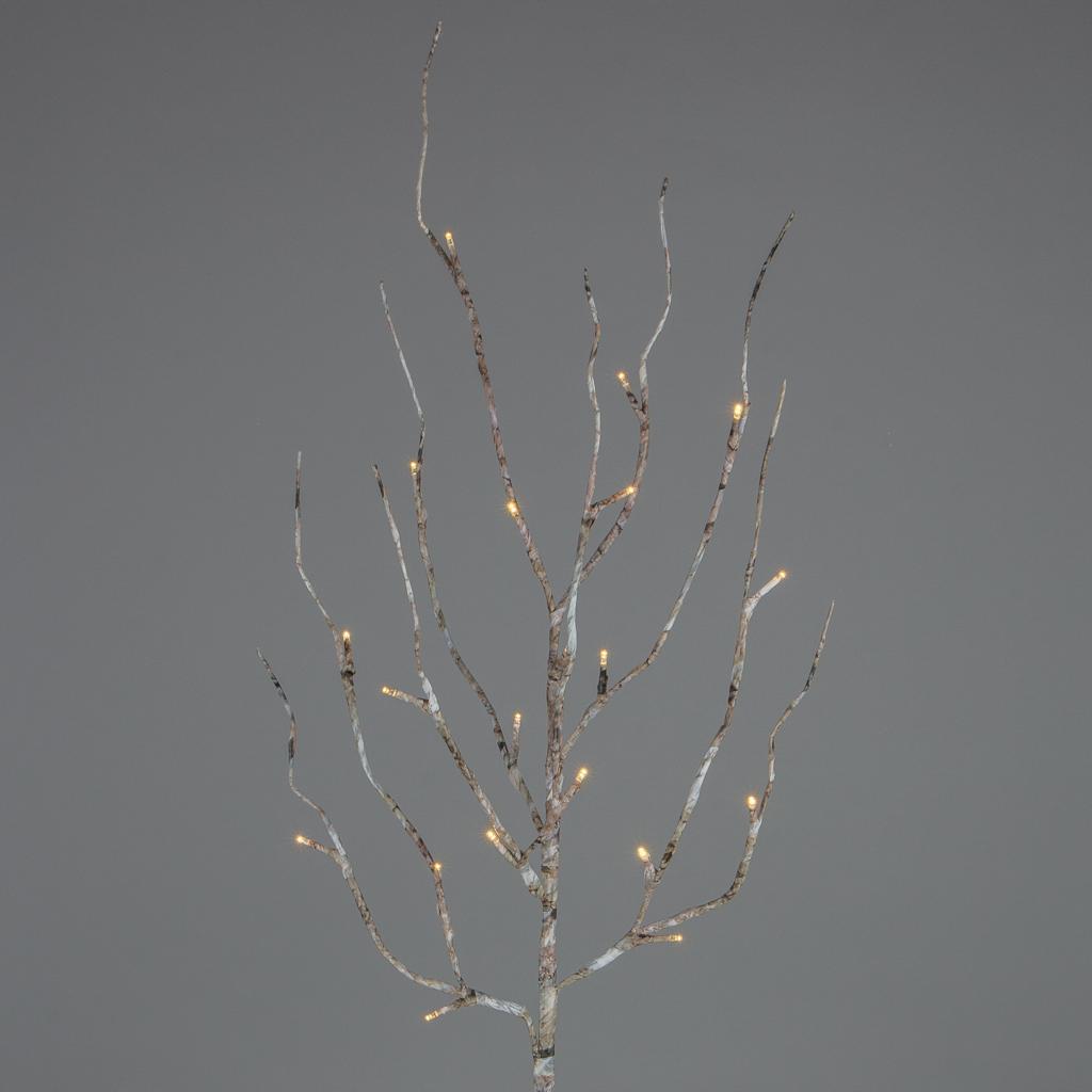 39" Artificial Birch Wrapped Battery Operated LED Lighted Branch with Timer (20 Warm White Lights) 1