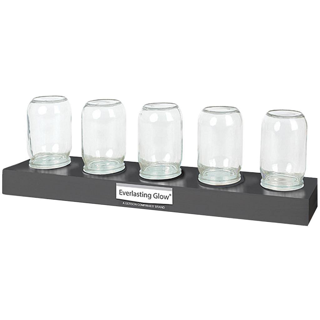 21.7" 5 Jars Glass Mason Jar Light 1