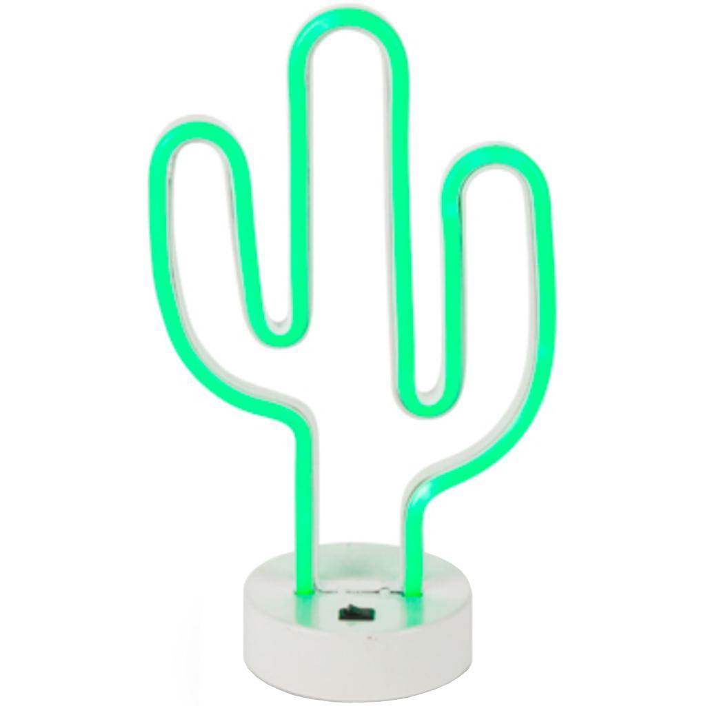 12.5" Neon Lighted Green LED Cactus 1