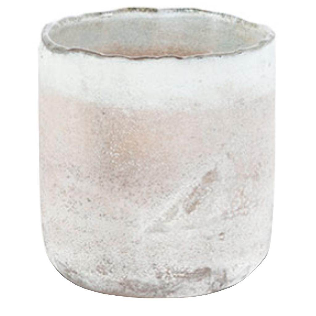 4" Textured Glass Cylinder 1