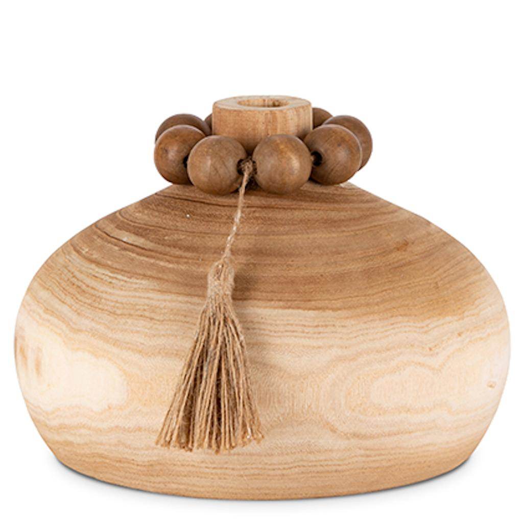 6.7" Natural Wood Vase 1