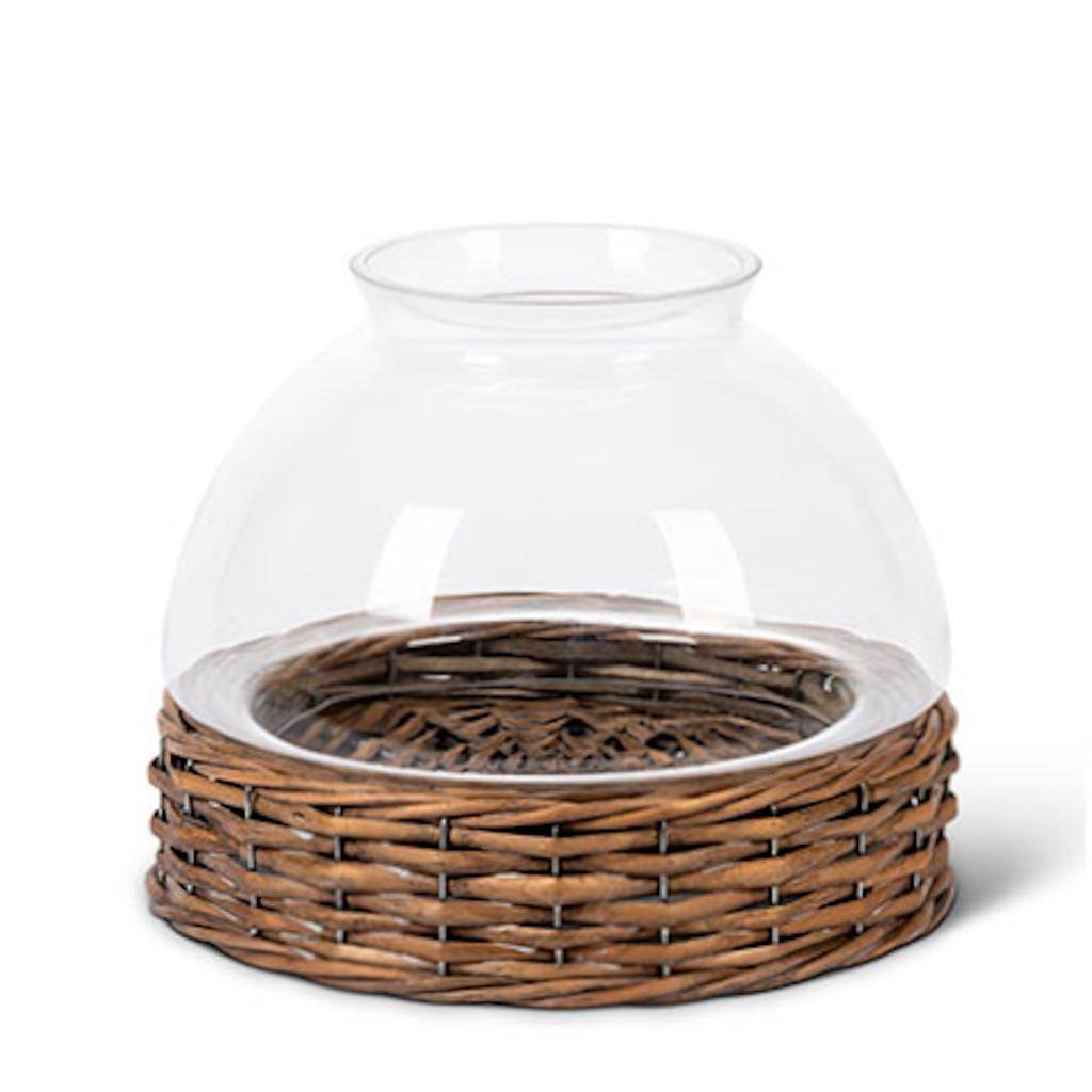 8.6" Glass Candle Holder 1