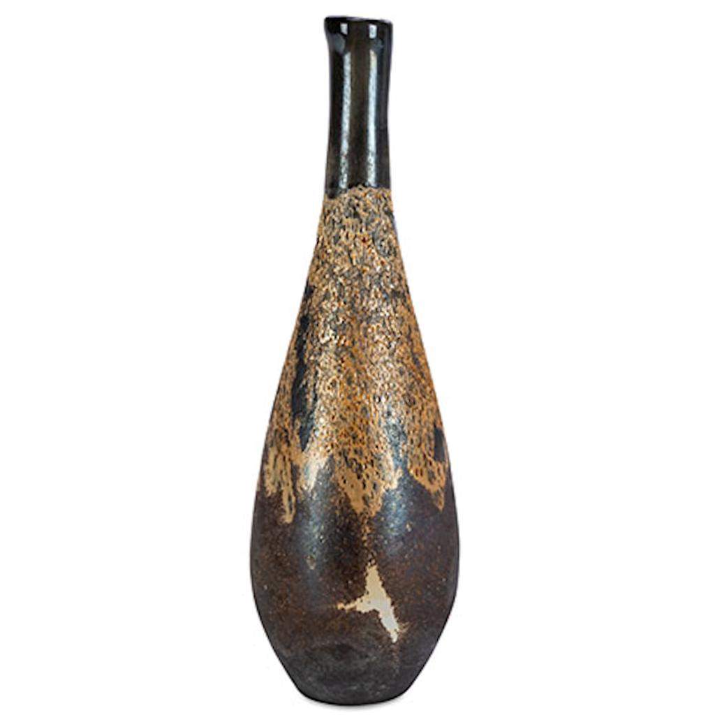 21" Brown Antique Glass Vase 1
