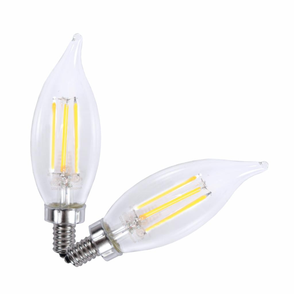 5 watt 120 volt Candelabra Screw Base 2700K Warm White Clear Dimmable LED 1