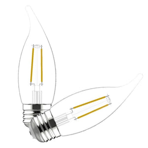 3.5 watt 120 volt Medium Screw Base 2700K Warm White CA Style Dimmable LEDs 1