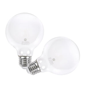 4 watt 120 volt G25 Medium Screw Base 2700K Warm White Glass Dimmable LED (2 Pack) 1