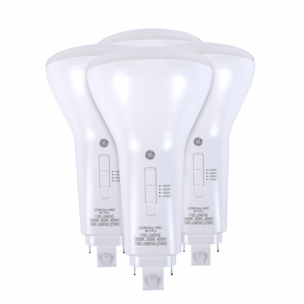 9 watt PL 4-Pin Base CCT Selectable White Frosted Non-Dimmable LED (4 Pack) 1