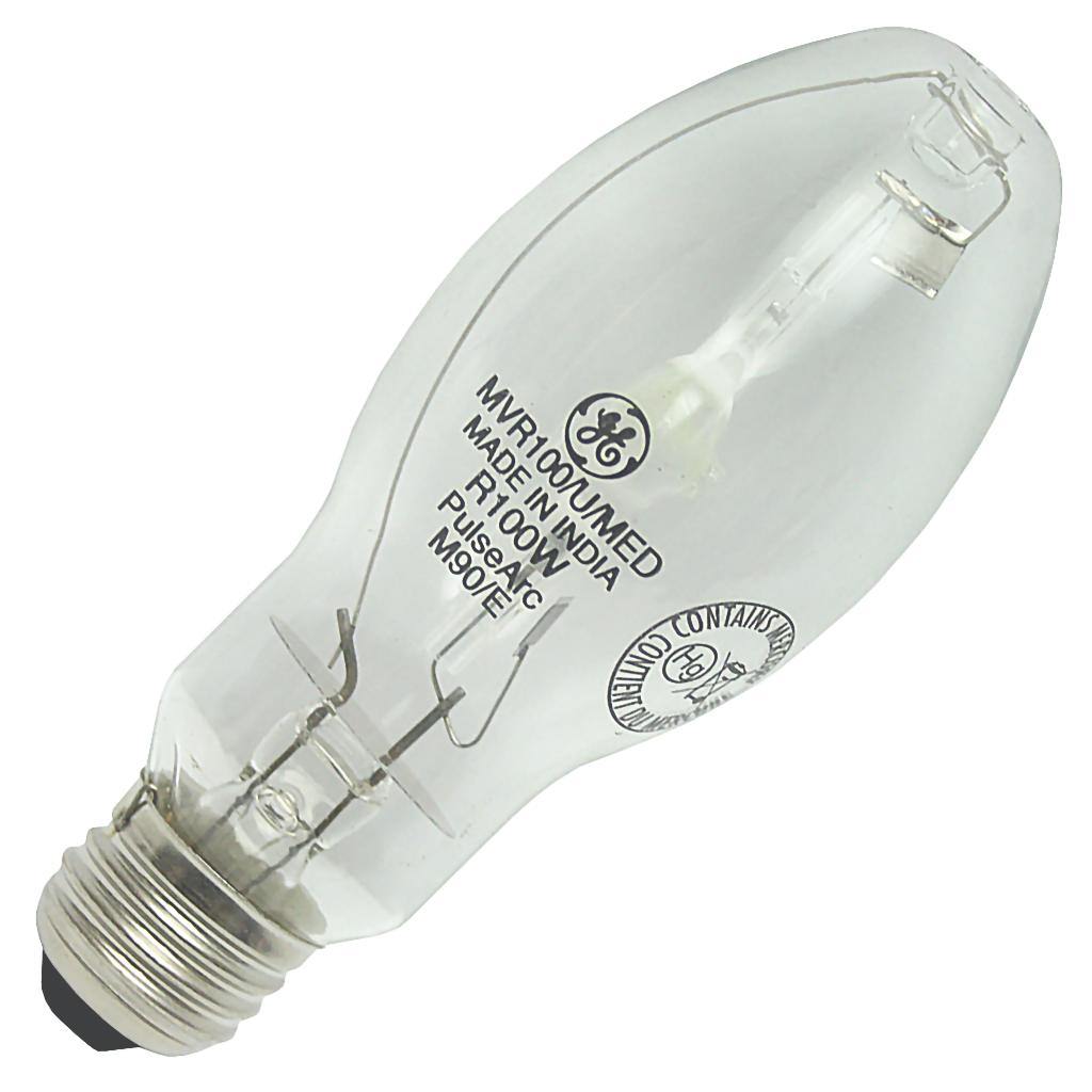 100 watt BD17 Medium Screw Base 4000K Cool White Clear Metal Halide 1