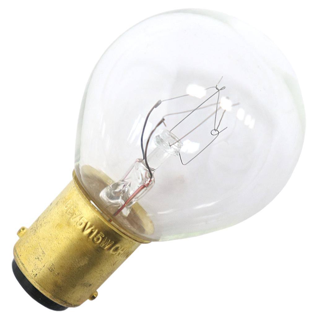 15 watt 75 volt S11 Double Contact Bayonet Base Clear 1