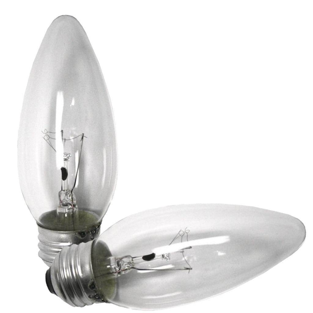 25 watt 4.62" 120 volt B13 Medium Screw Base Ceiling Fan Clear (2 pack) 1