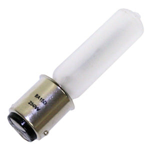250 watt 120 volt T4 Double Contact Bayonet Base 2950K Warm White Frosted 1