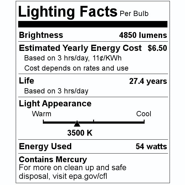 54 watt 48" T5 Miniature Bi-Pin Base 3500K Neutral White 2