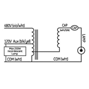 1 Lamp 400 watt 480 volt Metal Halide Ballast Kit 2