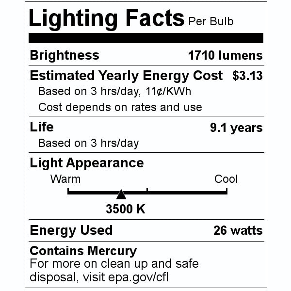 26 watt T4 2-Pin Base 3500K Natural White CFL 2