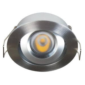 2" 3 watt 120 volt 3000K Natural White Brushed Nickel Finish Adjustable Gimbal LED Mini Downlight 1