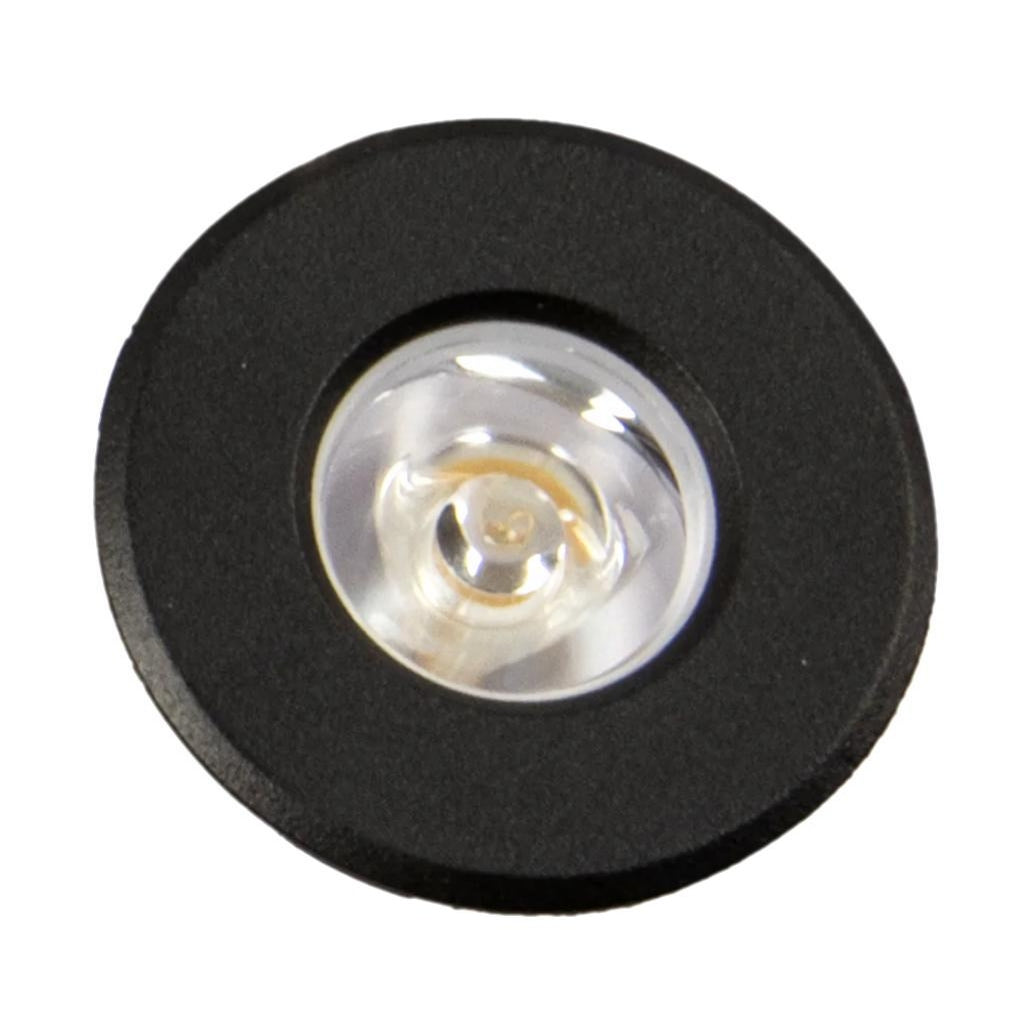 1 watt 12 volt 3000K Round Black Dimmable LED Pathway Light 1