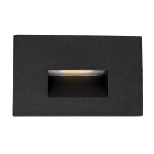 2 watt 120 volt 3000K Horizontal Scoop Black Finish Dimmable LED Step Light 1