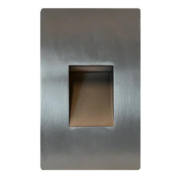 2 watt 120 volt 3000K Vertical Scoop Brushed Nickel Finish Dimmable LED Step Light 1