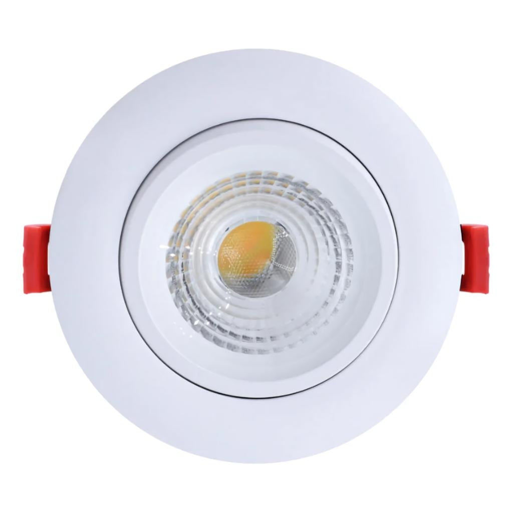 4.9" 11 watt 120 volt 3000K Adjustable Gimbal White Finish LED Recessed Downlight 1