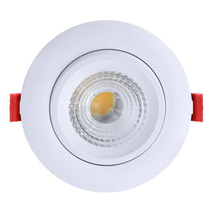 4.9" 11 watt 120 volt 3000K Adjustable Gimbal White Finish LED Recessed Downlight 1