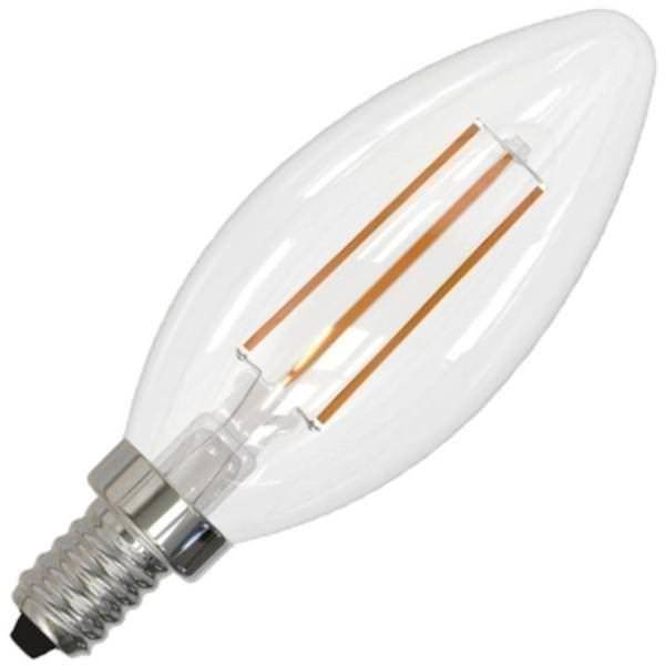 3.8 watt 120 volt G16.5 Candelabra Screw Base 2700K Warm White Premium Filament Dimmable LED 1