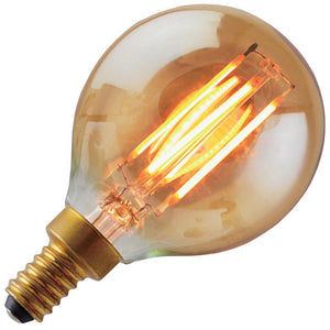 4 watt 120 volt G16.5 Candelabra Screw Base 2000K Warm White Amber Dimmable LED 1