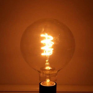 4.5 watt 120 volt G40 Medium Screw Base 2100K Warm White Clear Dimmable LED 3