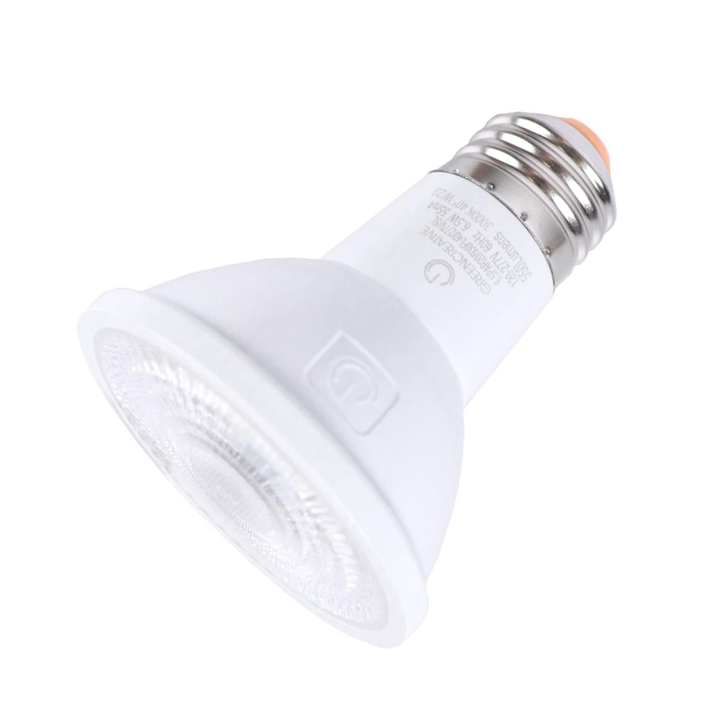 6.5 watt 120 volt PAR20 Medium Screw Base 3000K Natural White Swappable Lens Dimmable Flood LED 1