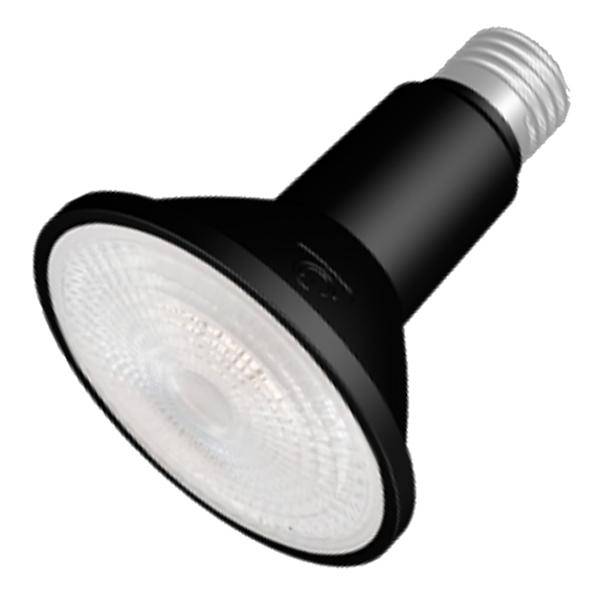 11 watt 120 volt PAR30 Medium Screw Base 3000K Natural White Black Finish Swappable Lens Dimmable Flood LED 1