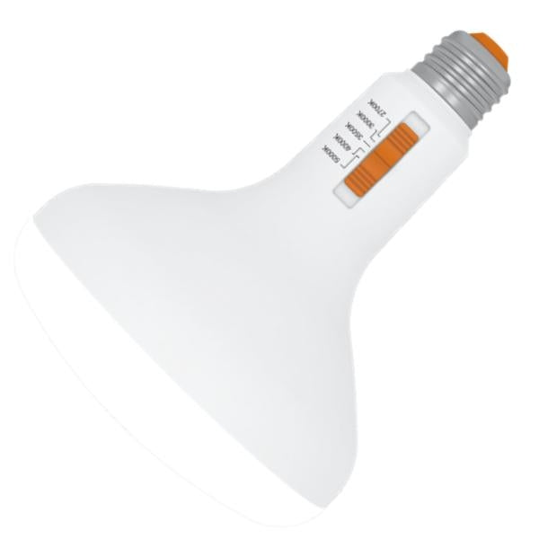 7 watt 120 volt BR30 Medium Screw Base CCT Selectable LED Light Bulb 1