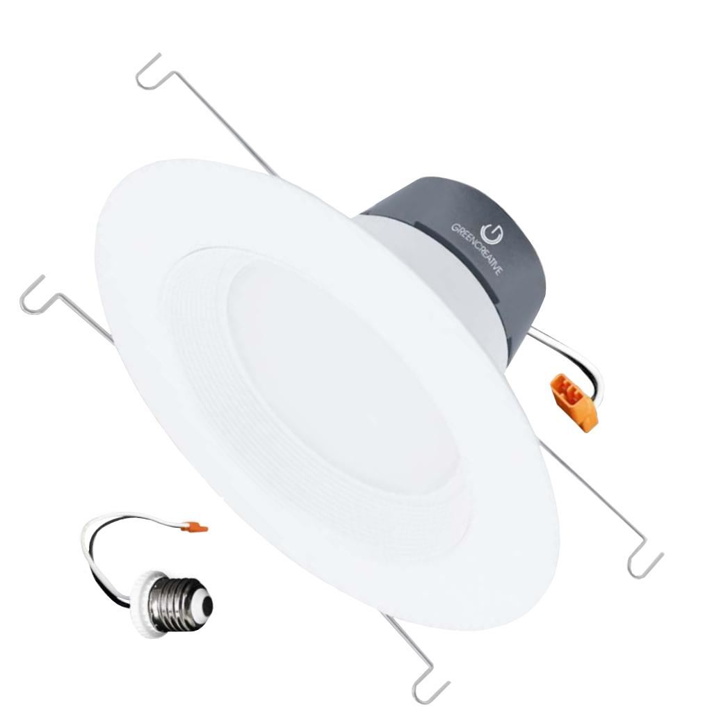 5"-6" 18 watt 120 volt LED Adapter (GU24 & E26 optional) Base 2700K Dimmable Flood LED Retrofit Kit 1
