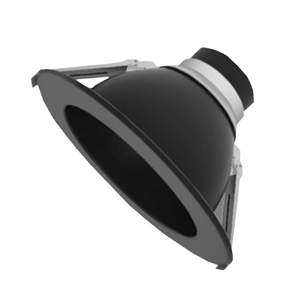 4" Diffuse Matte Black Trim and Flange Reflector 1