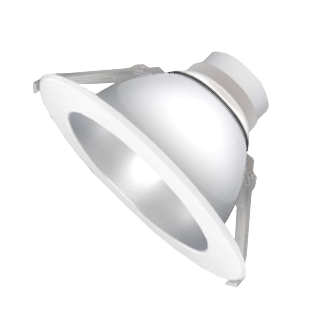 8" Clear Diffuse Trim White Flange Reflector 1