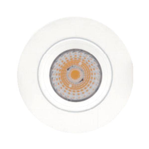 2" Round Flat Glass Cover White Trim 1