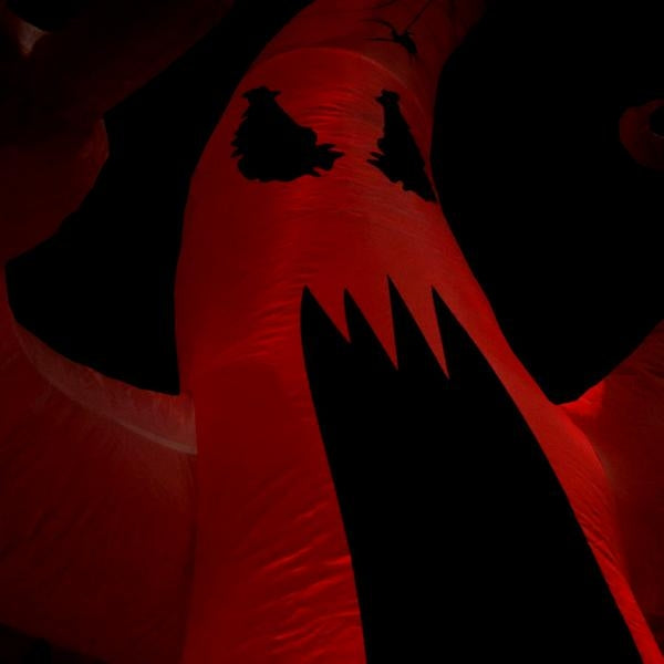 12' Tall Red Ghost Halloween LED Lights Inflatable Lawn Decoration 3