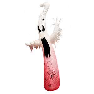12' Tall Red Ghost Halloween LED Lights Inflatable Lawn Decoration 1