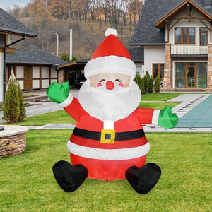 5' Tall Sitting Santa Clause Christmas Inflatable Lawn Decoration 5