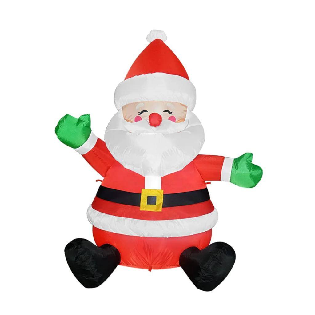 5' Tall Sitting Santa Clause Christmas Inflatable Lawn Decoration 1