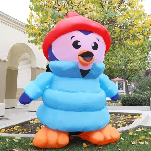 6' Tall Coat Penguin Christmas Outdoor Inflatable Lawn Decoration 2