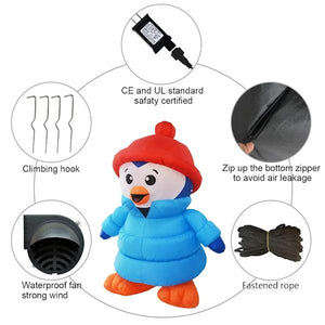 6' Tall Coat Penguin Christmas Outdoor Inflatable Lawn Decoration 4