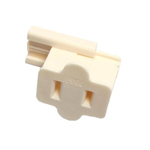 White Zip Wire Female Plug (12 pack) 1
