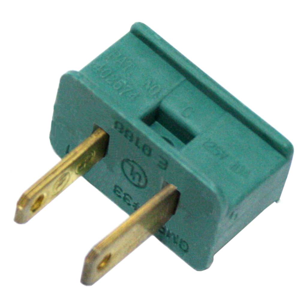 Green Male Polarized 10 Amp Zip Wire Plug (12 pack) for Christmas Set 1