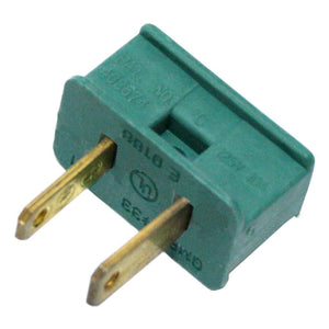 Green Male Polarized 10 Amp Zip Wire Plug (12 pack) for Christmas Set 1