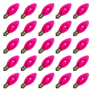C9 Intermediate Screw Base Transparent Pink (25 pack) 1