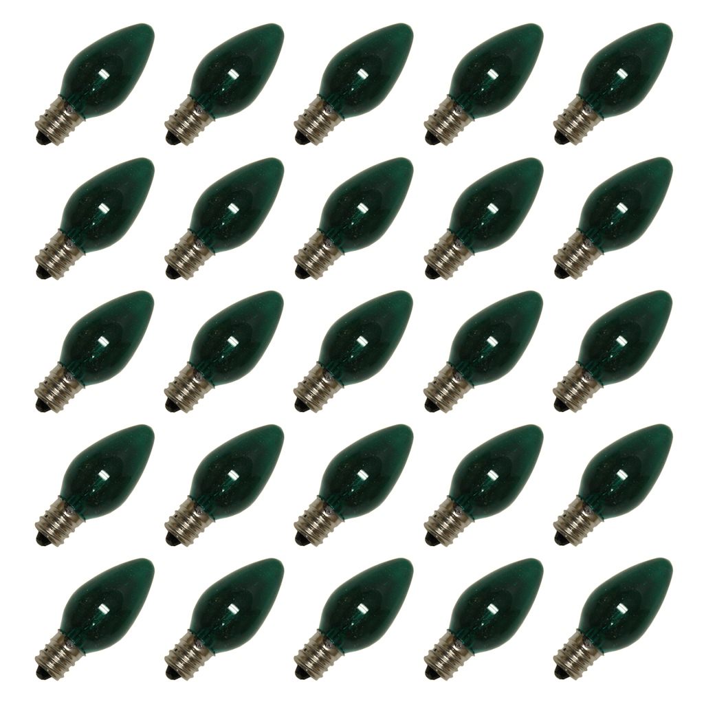 C7 Candelabra Screw Base Transparent Teal (25 pack) 1